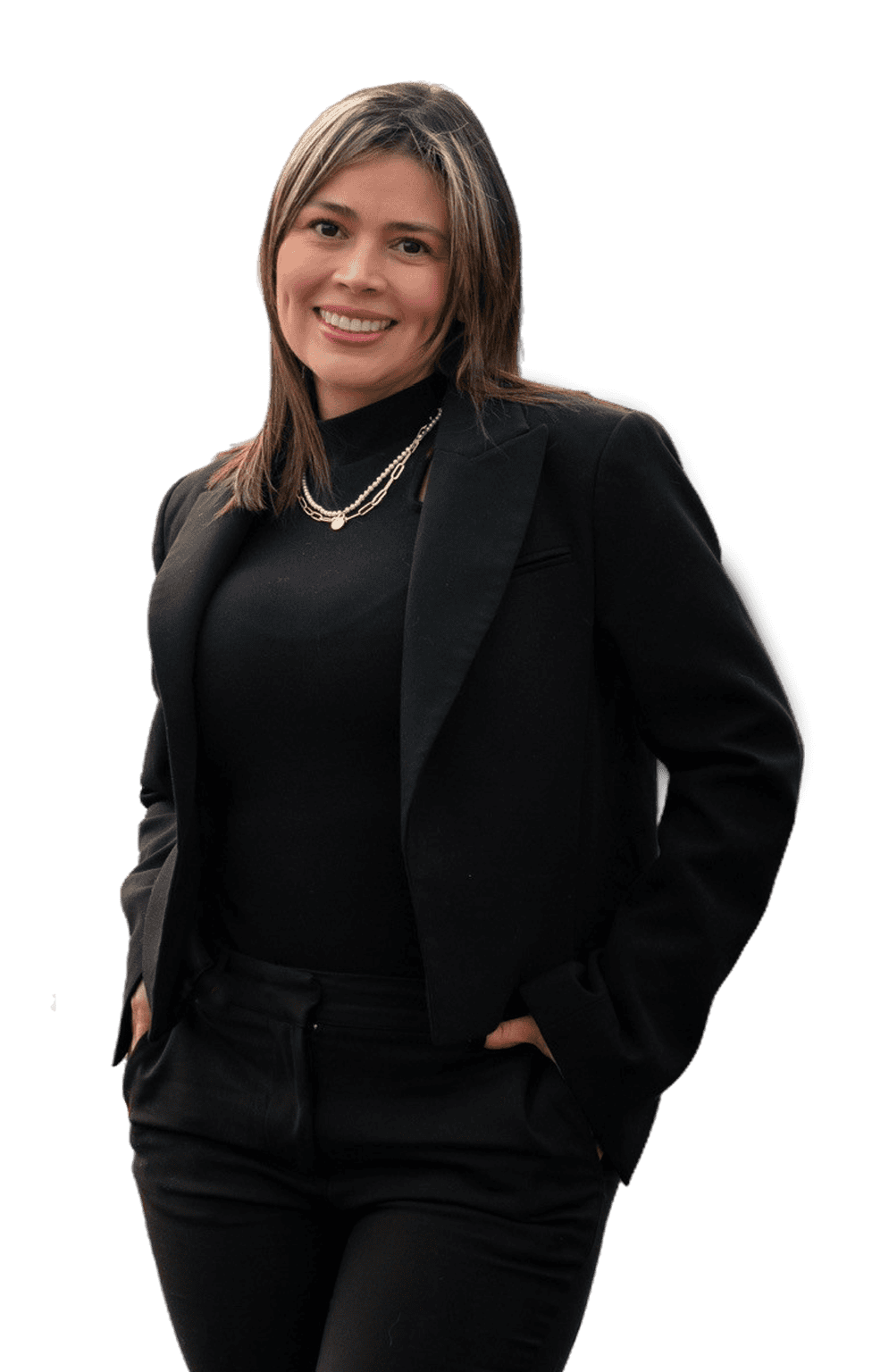 Cristina Carvajal, profesional en desarrollo personal y coaching, en una imagen profesional y cercan.